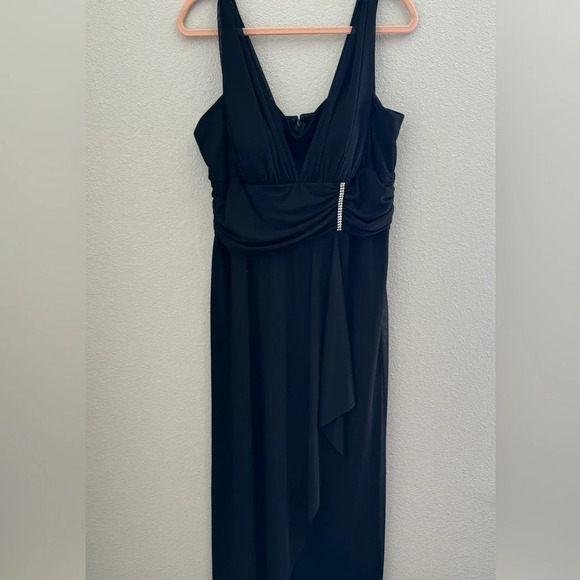 BETSEY & ADAM Black Long Formal‎ Dress Size 16W - Picture 3 of 9